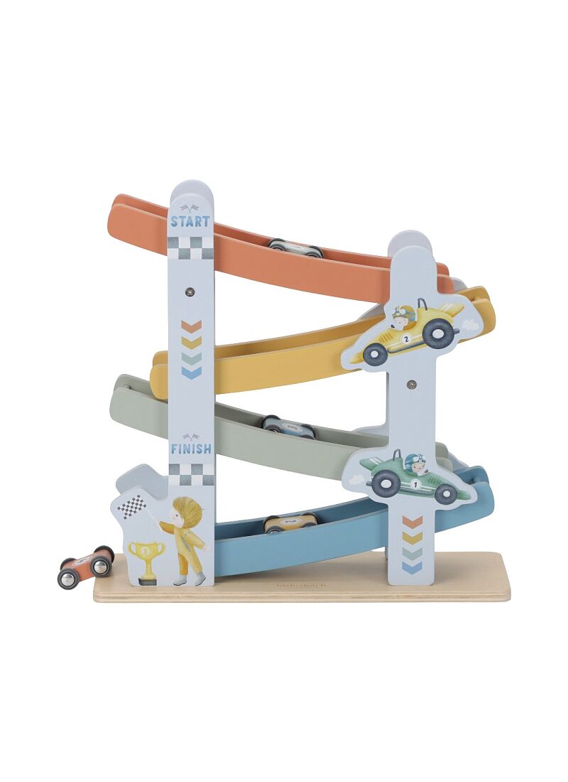 WOODEN RAMP RACE TRACK CARS