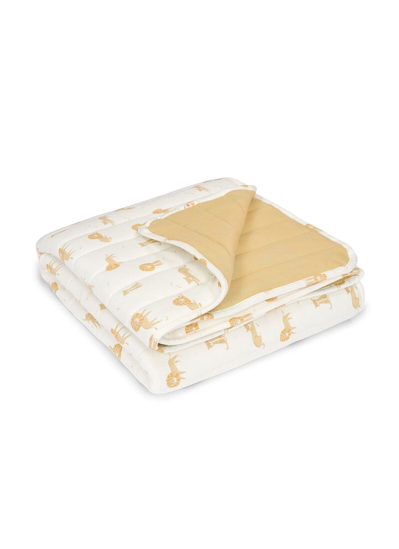 QUILTED  CRADLE BLANKET (70x100) SAFARI LEO