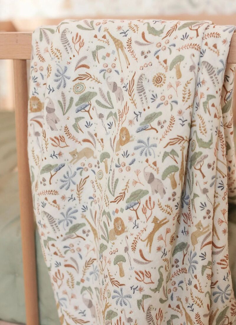 MUSLIN BLANKET (120x120) SAFARI WONDERS