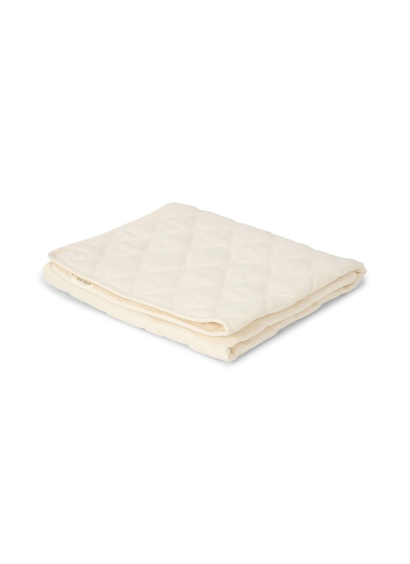 QUILTED  CRADLE BLANKET (70x100) PURE SOFT WHITE