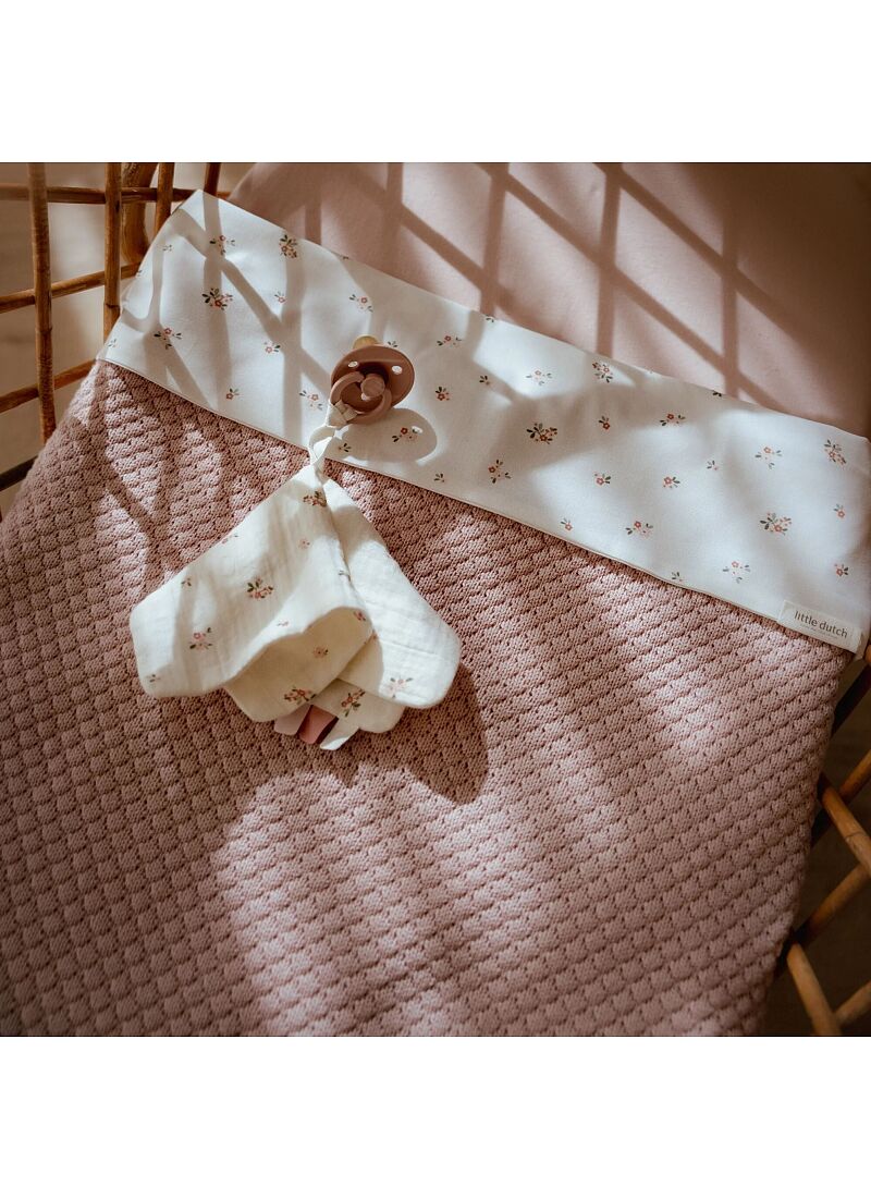 KNITTED CRIB BLANKET (110x140) PURE BLOSSOM