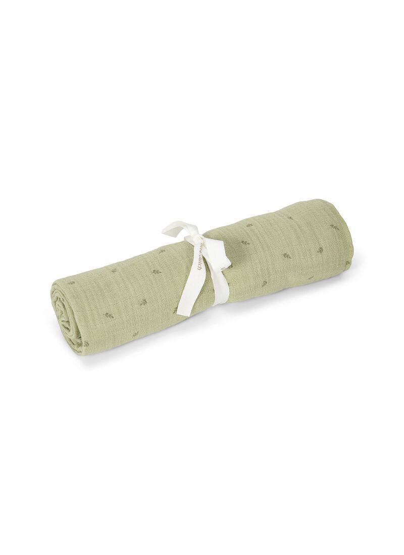 MUSLIN BLANKET (120x120) PURE SAGE