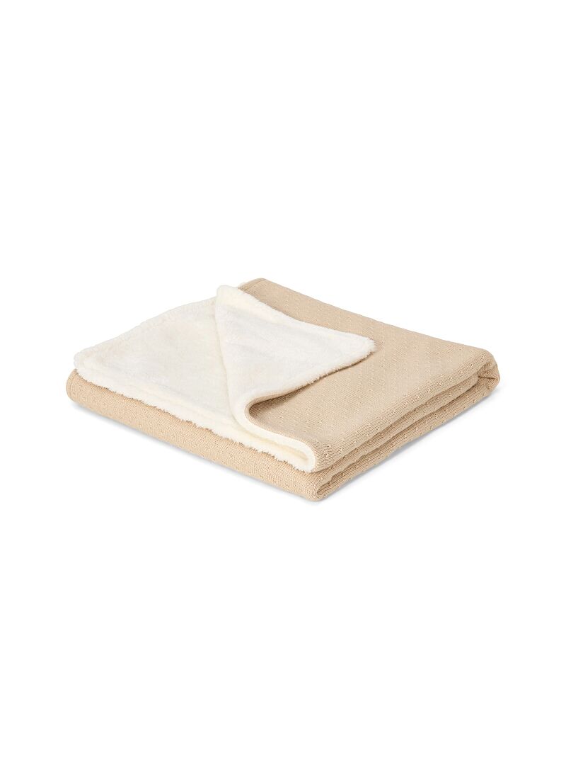 KNITTED CRADLE BLANKET (70x100) PURE SOFT BEIGE