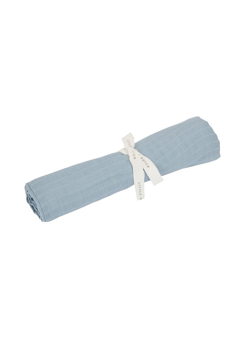 MUSLIN BLANKET (120x120) PURE DENIM BLUE