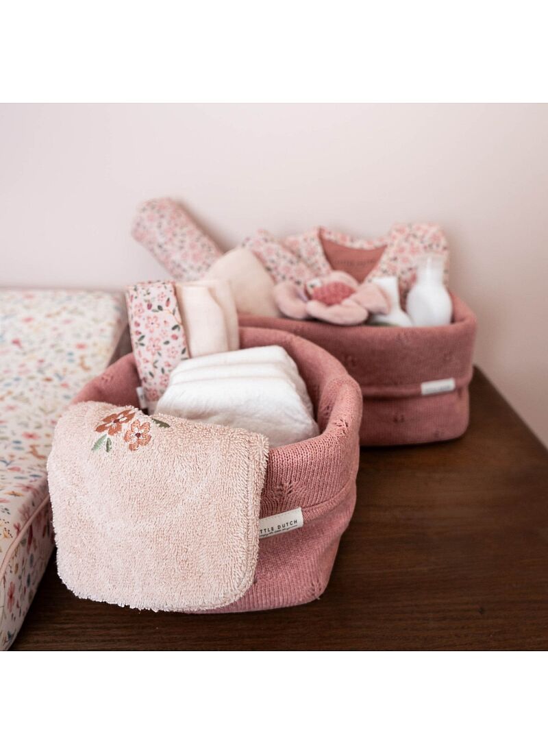 WICKER STORAGE BASKET PURE PINK BLUSH