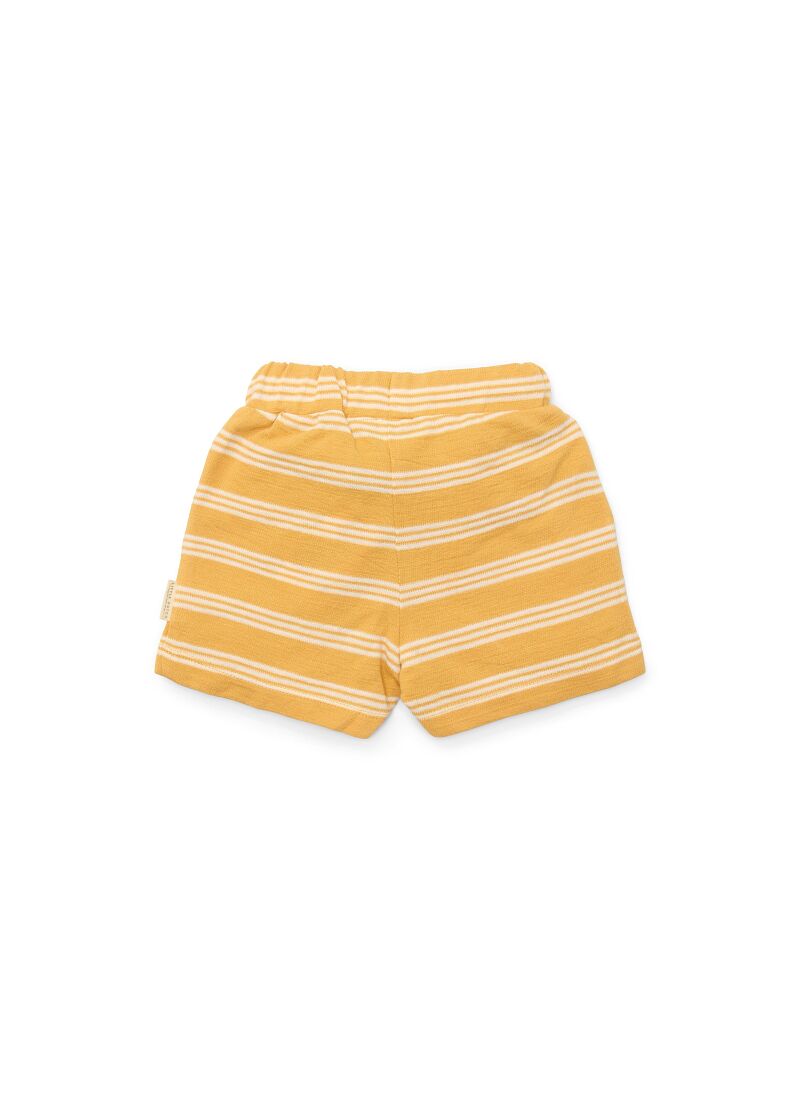 SHORTS FROM ORGANIC COTTON YELLOW STRIPE