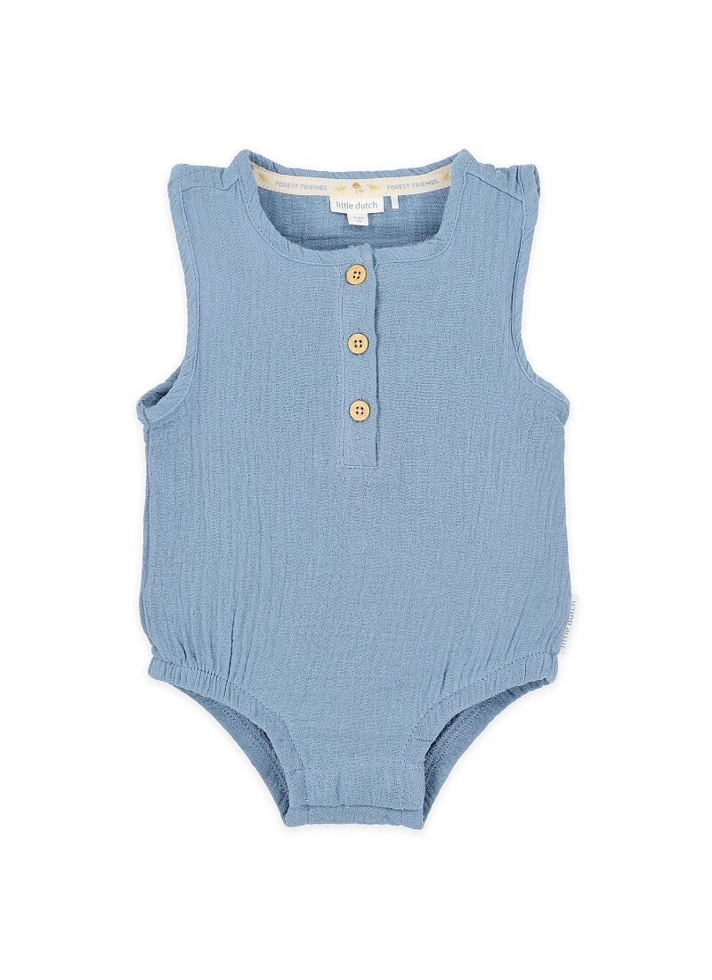 ORGANIC COTTON BODYSUIT STONE BLUE