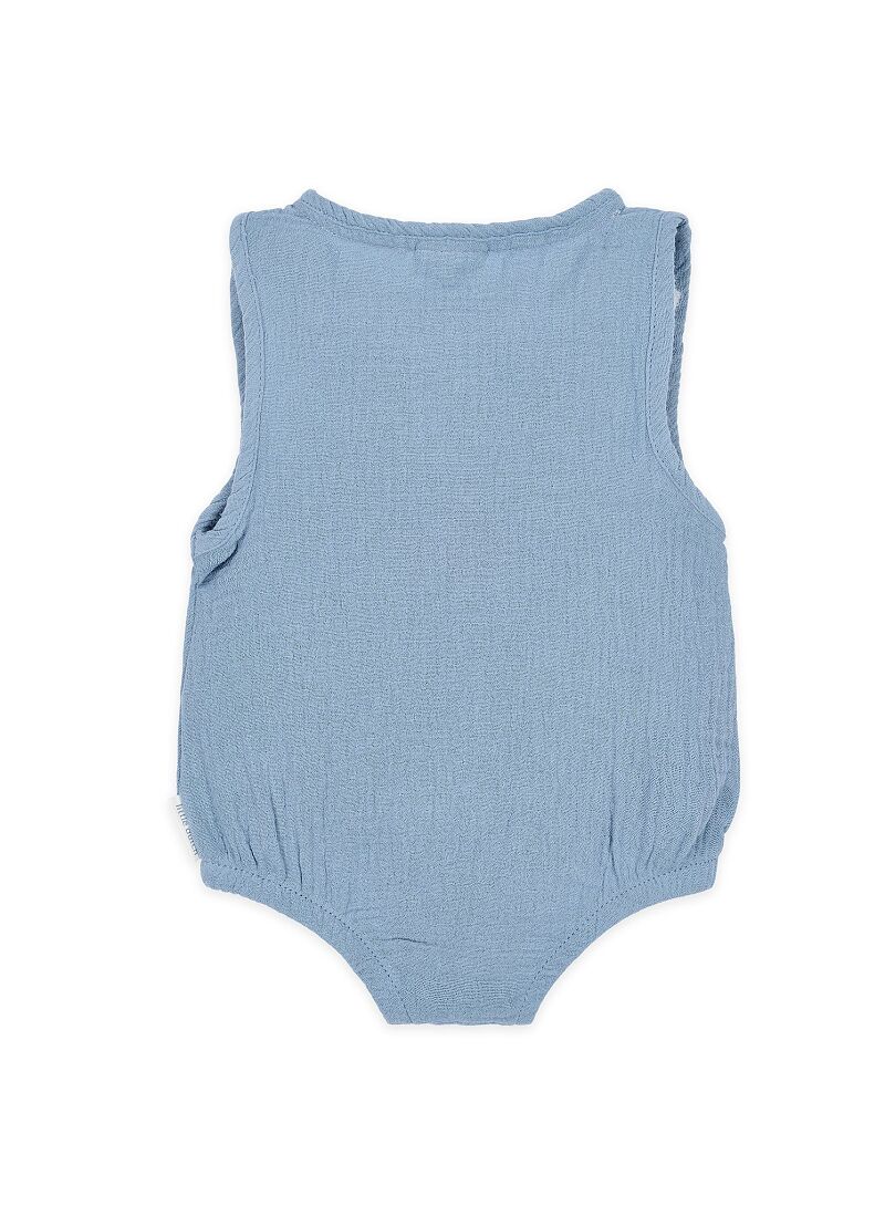 ORGANIC COTTON BODYSUIT STONE BLUE