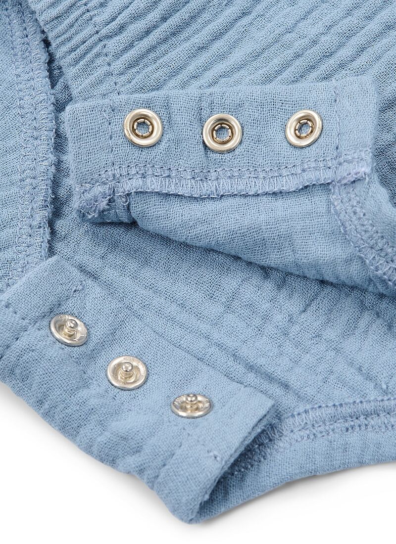 ORGANIC COTTON BODYSUIT STONE BLUE