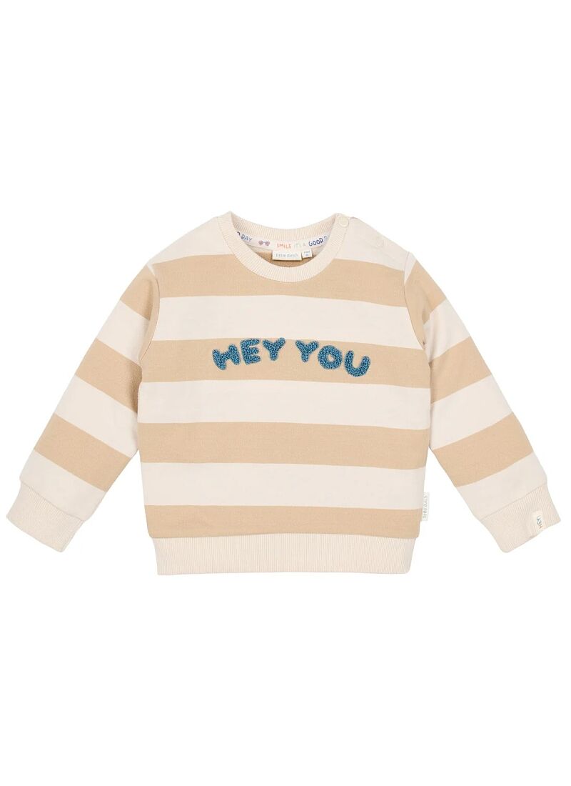 ORGANIC COTTON SWEATSHIRT BISCUIT STRIPE