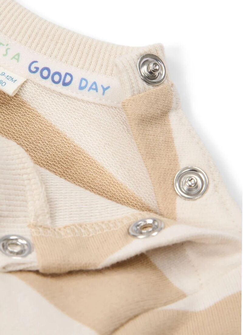 ORGANIC COTTON SWEATSHIRT BISCUIT STRIPE