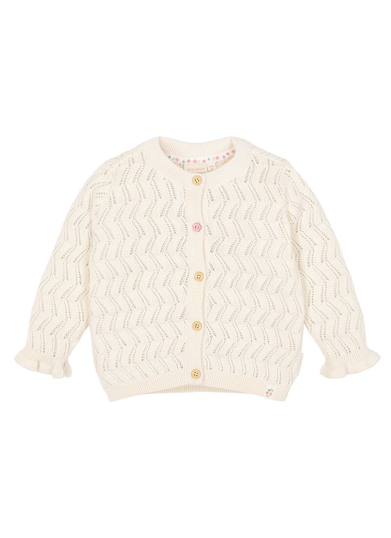 ORGANIC COTTON CARDIGAN CREME