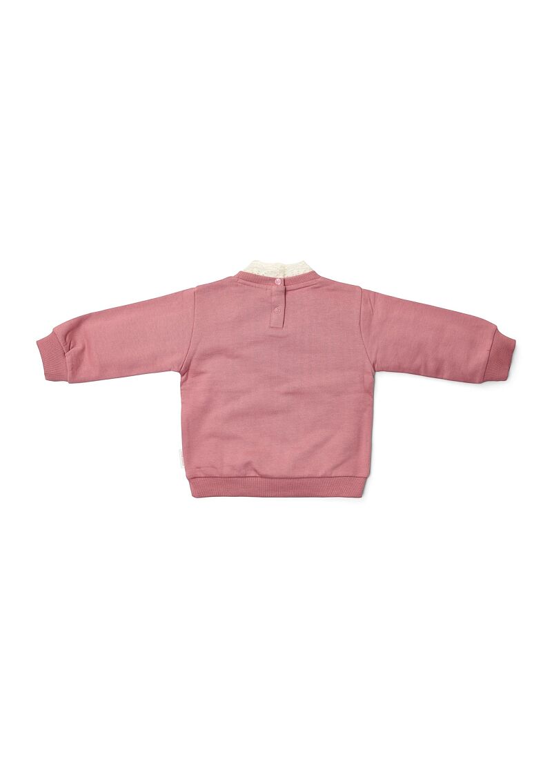 ORGANIC COTTON SWEATSHIRT ROUGE