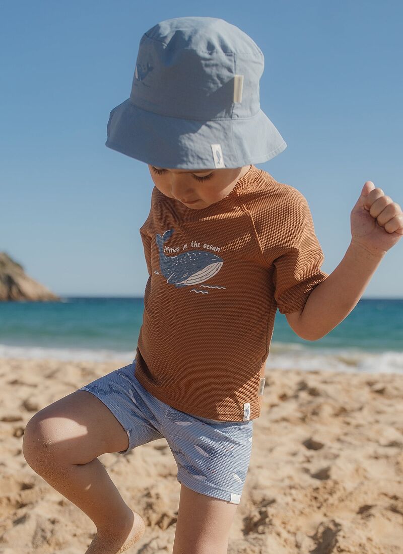 SWIM T-SHIRT WITH SHORT SLEEVE SUNNY BORWN