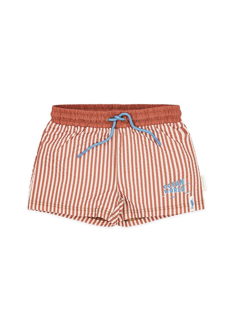SWIM SHORTS OCEAN BROWN STRIPES