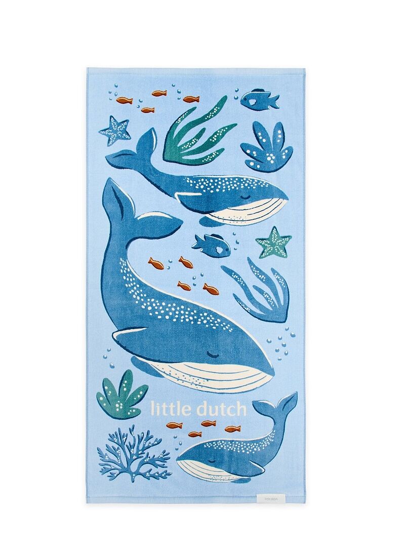 CHILDREN'S BEACH TOWEL OCEAN WORLD BLUE