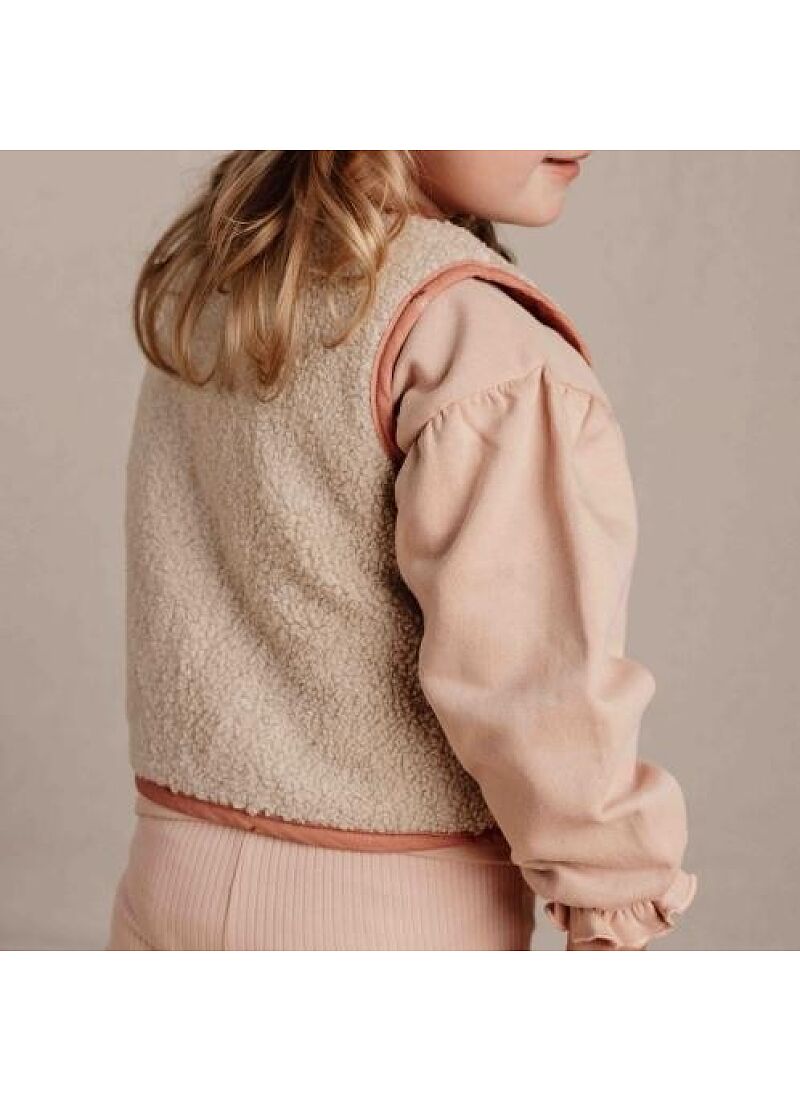 VEST WARM ROSE FLOWERS