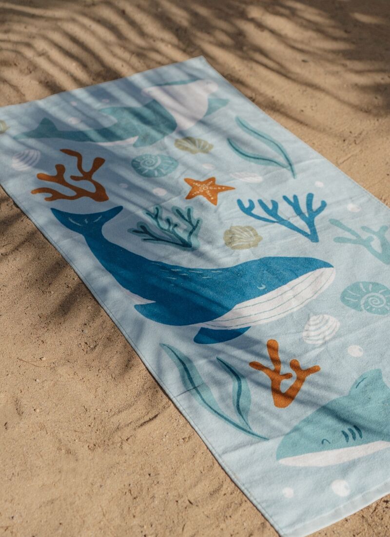 CHILDREN'S BEACH TOWEL OCEAN DREAMS BLUE