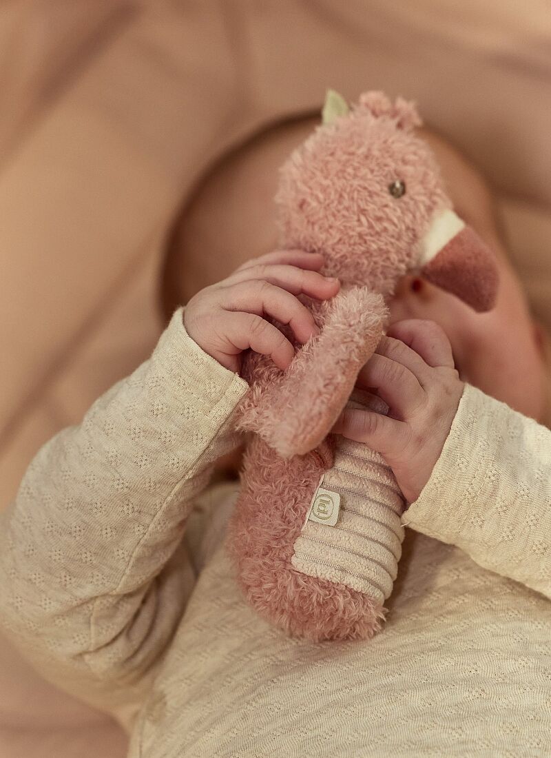 SOFT RING RATTLE FLAMINGO