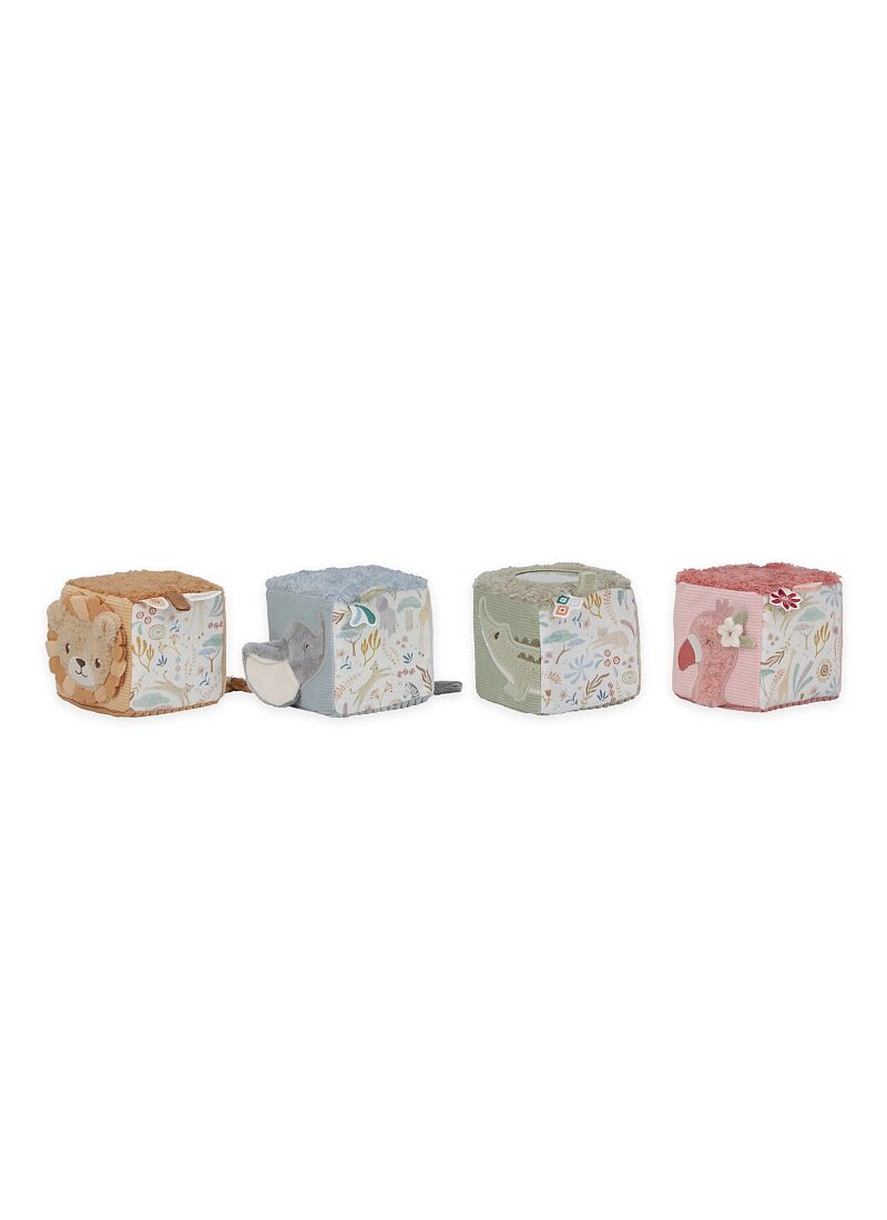 SET OF SOFT ACTIVITY CUBES SAFARI FRIENDS
