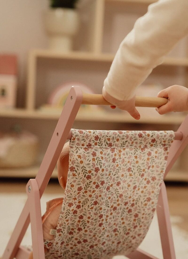 DOLL STROLER FLOWERS & BUTTERFLIES