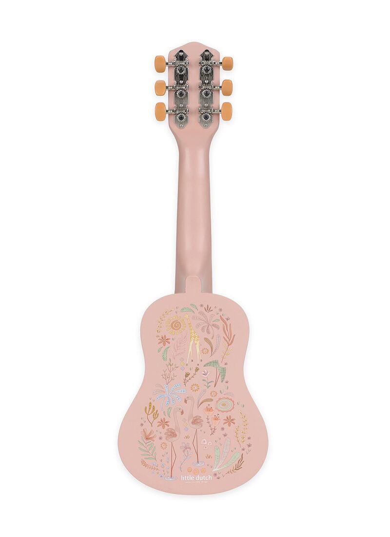 WOODEN GUITAR SAFARI FRIENDS PINK