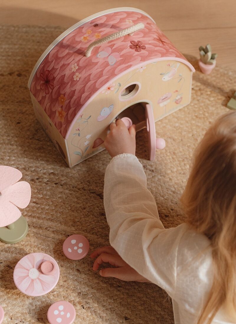 WOODEN PORTABLE DOLL'S HOUSE FAIRY GARDEN