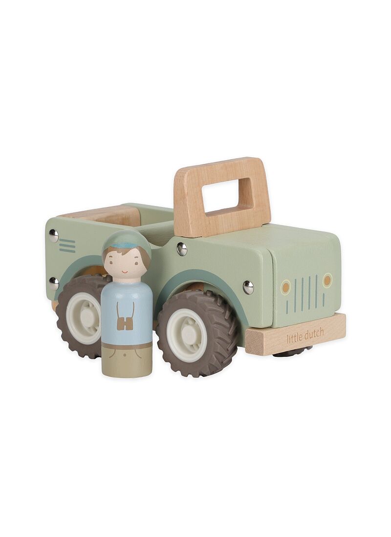 WOODEN CAR SAFARI FRIENDS