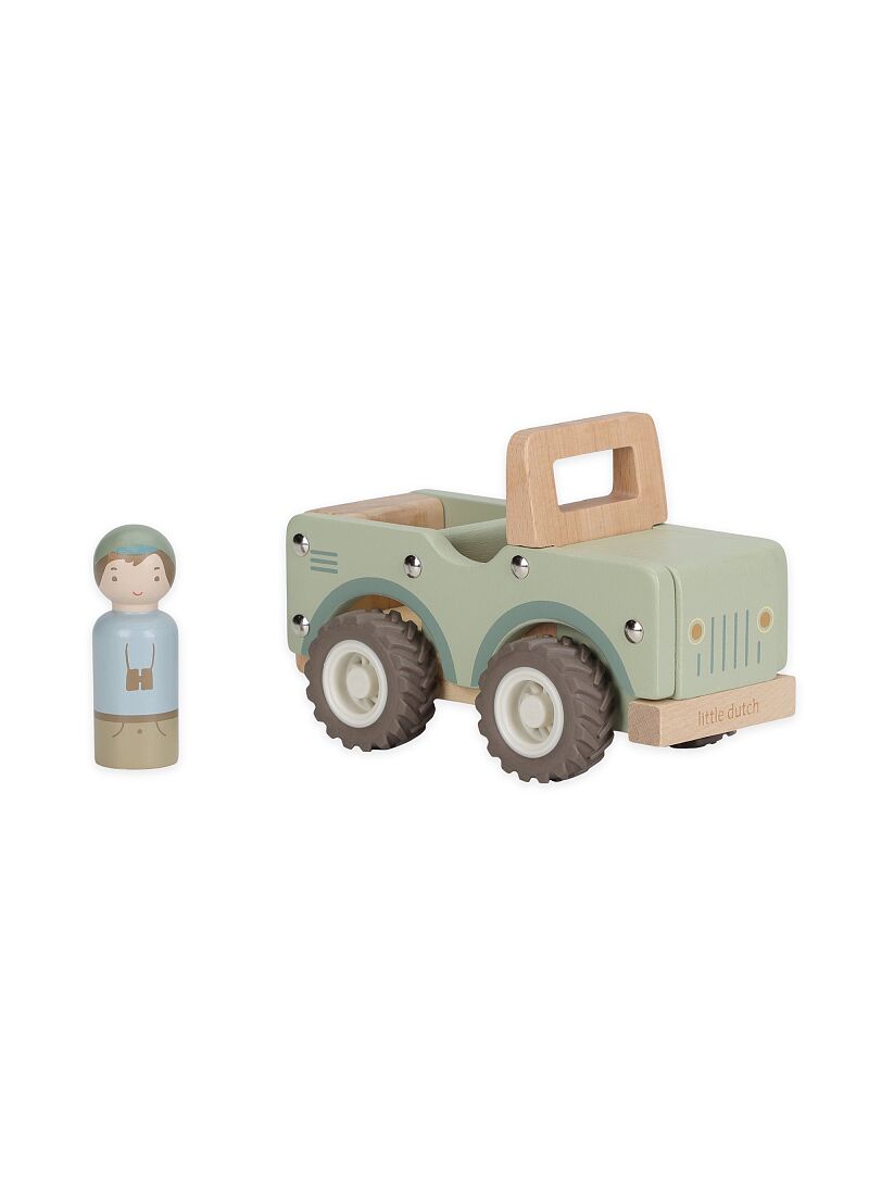 WOODEN CAR SAFARI FRIENDS
