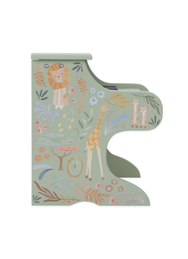 WOODEN PIANO SAFARI FRIENDS GREEN