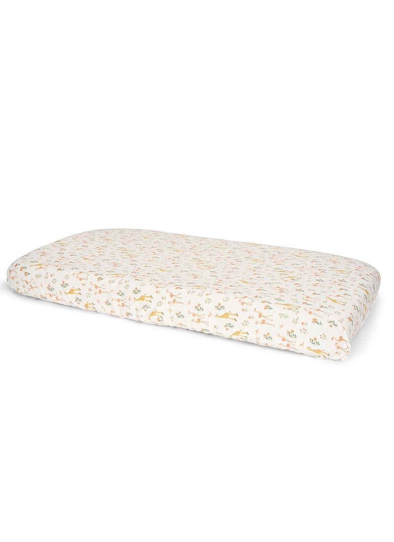CRIB FITTED SHEET BLOOMING SAFARI