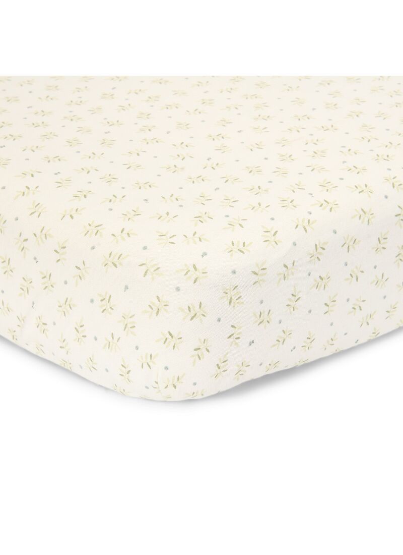 CRADDLE FITTED SHEET BLUEBERRY LEAVES