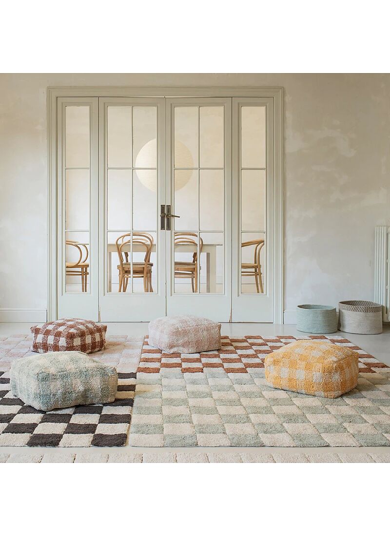 FLOOR CUSHION VICHY ROSE