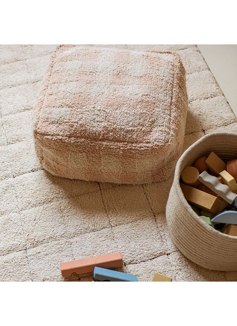 FLOOR CUSHION VICHY ROSE