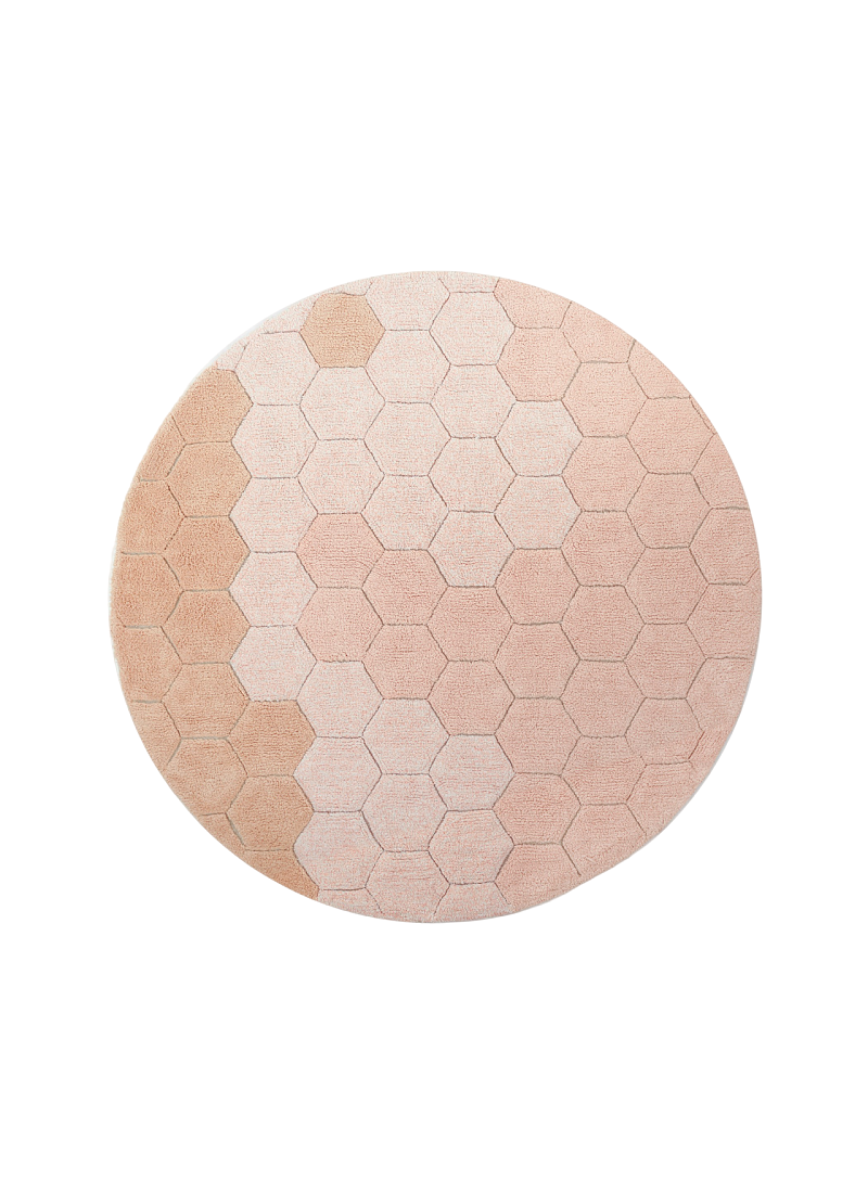 RUG ROUND HONEYCOMB ROSE (140CM)