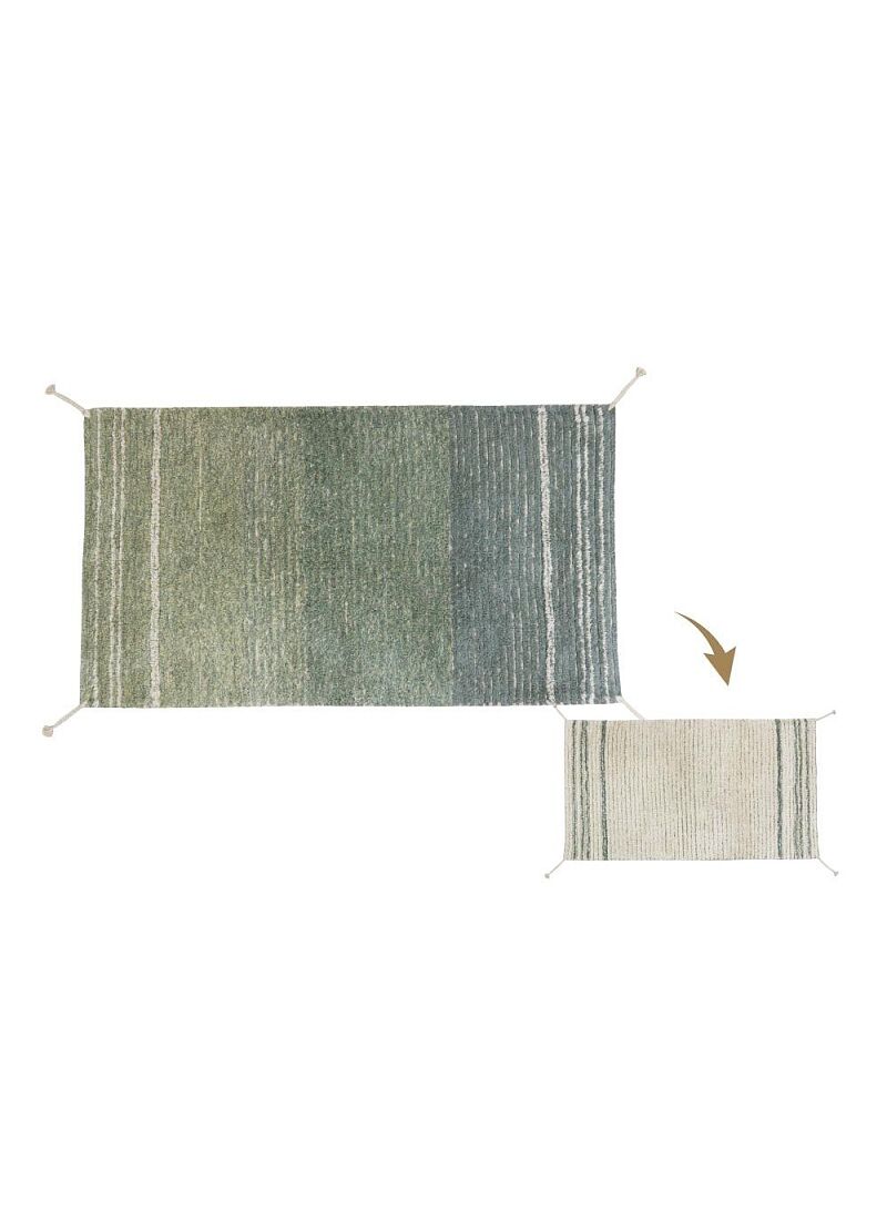 REVERSIBLE RUG TWIN VINTAGE BLUE (170x240)