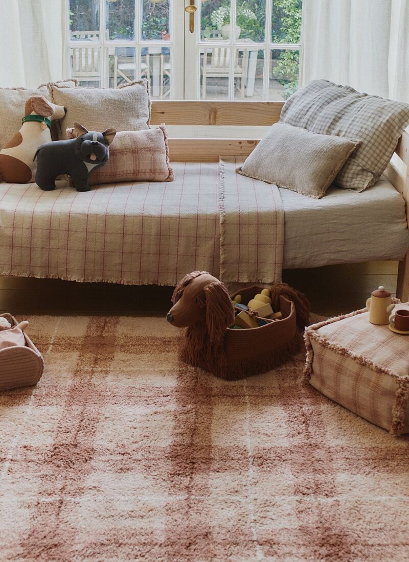 RUG TARTAN ROSE (140X190)