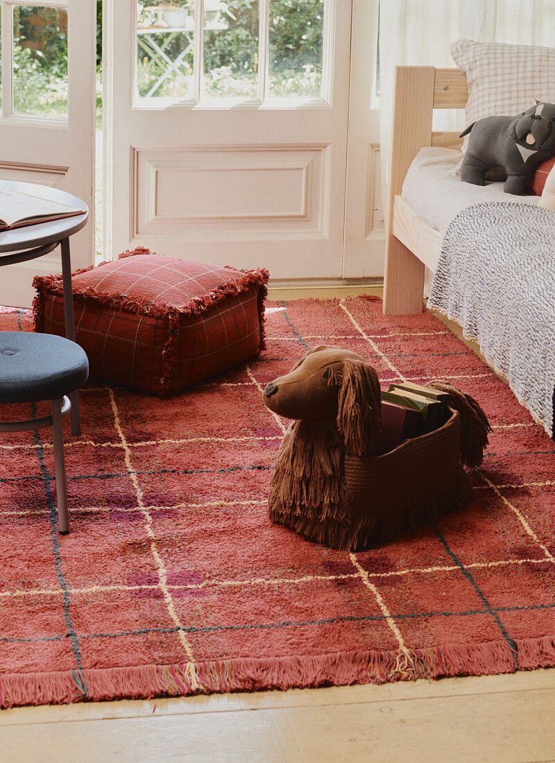 RUG TARTAN VINTAGE RED (140X190)