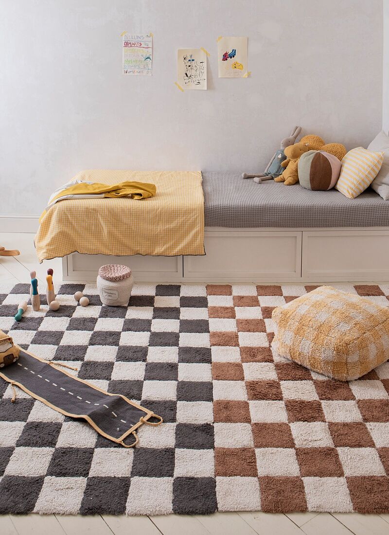 RUG KITCHEN TILES DARK GREY (90X130)
