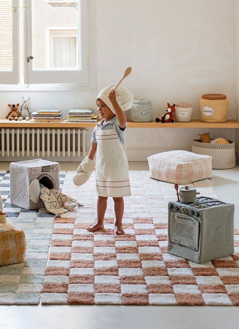 RUG KITCHEN TILES TOFFEE (140X200)