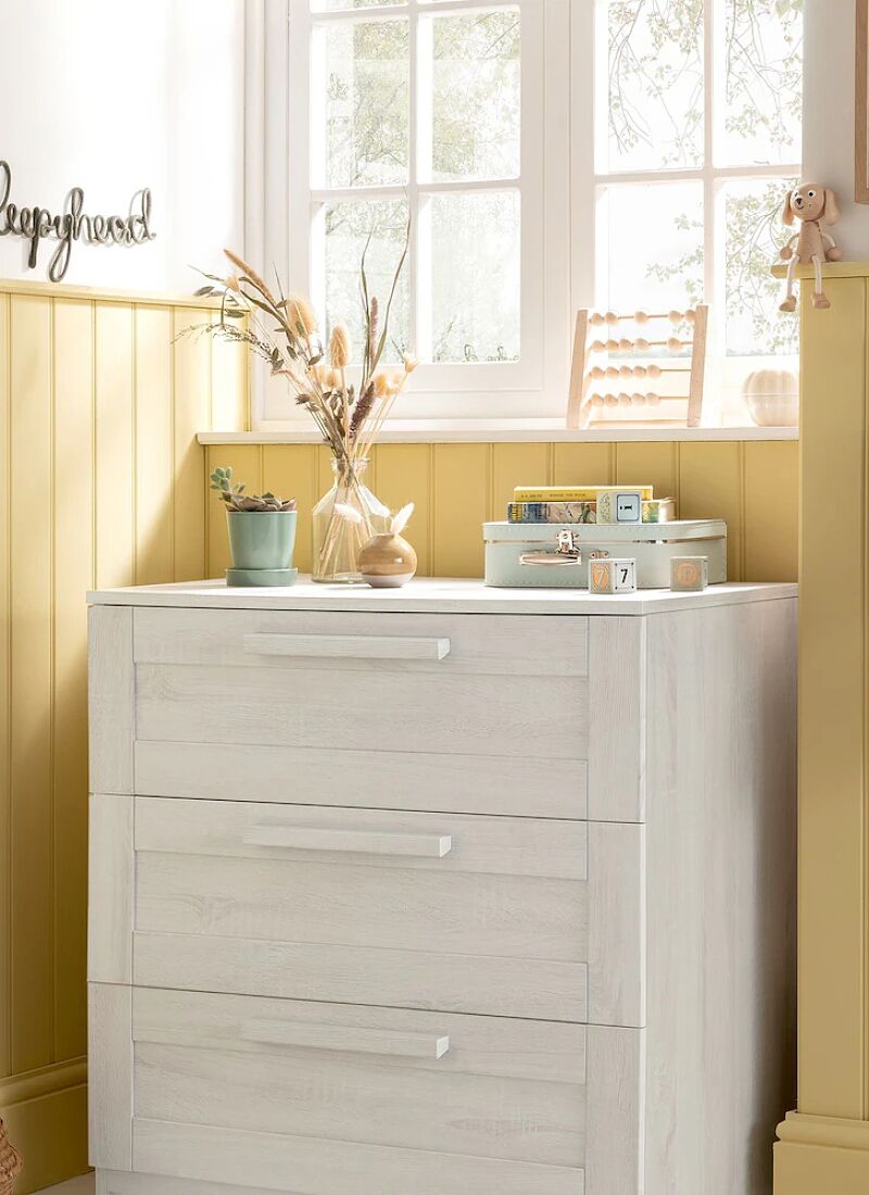 CRIB & DRESSER-CHANGER UNIT ATLAS NIMBUS WHITE