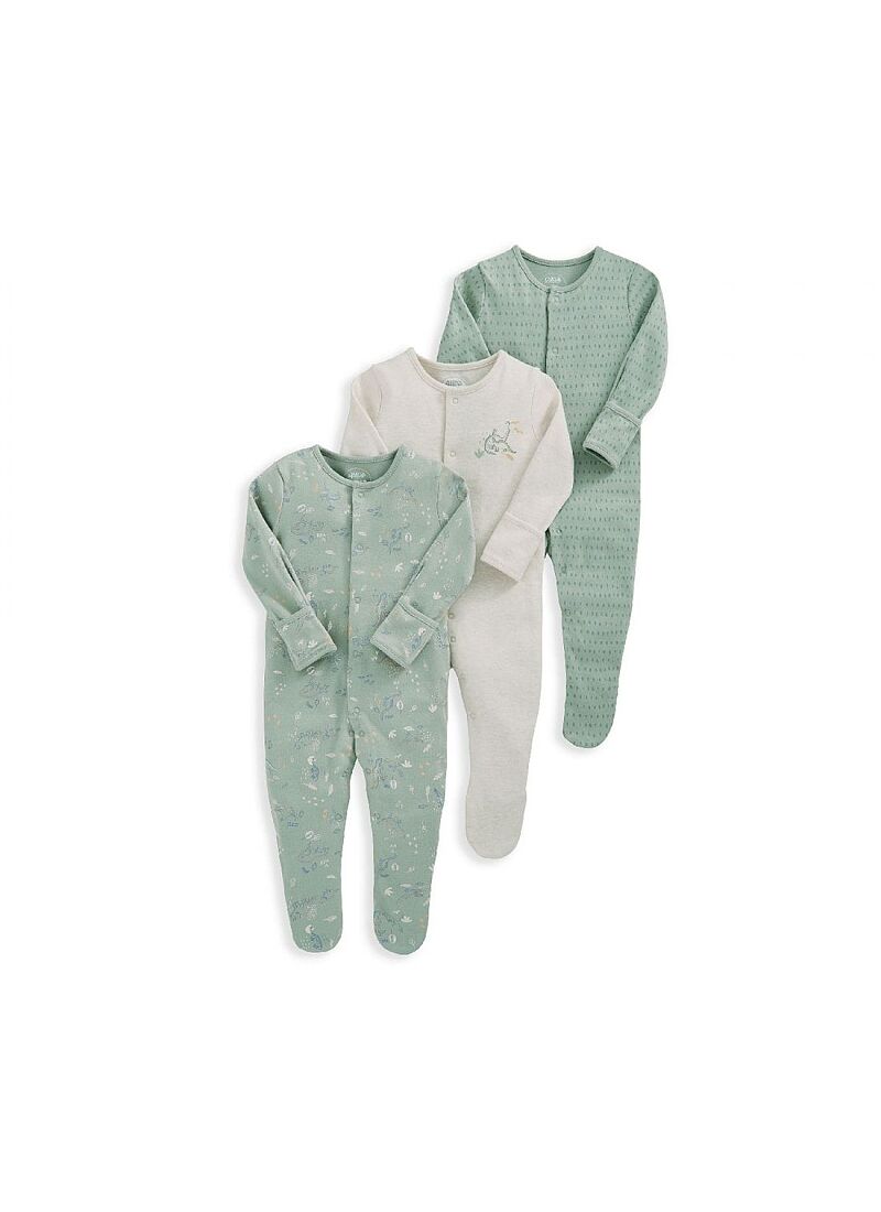 SLEEPSUITS 3PCS DINOSAUR
