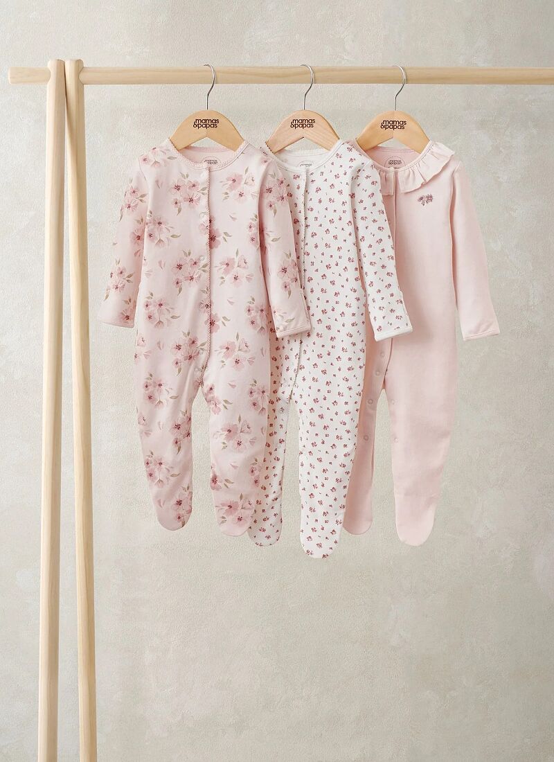 SLEEPSUITS 3PCS WATERCOLOUR