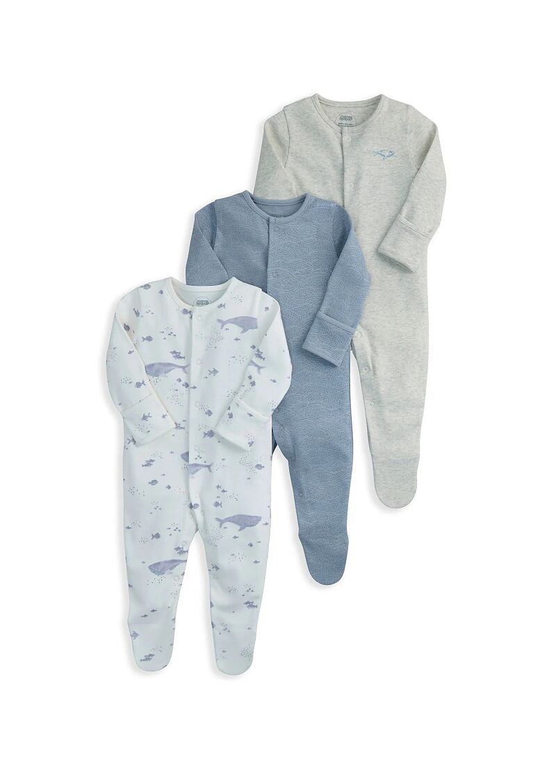 SLEEPSUITS 3PCS WHALE