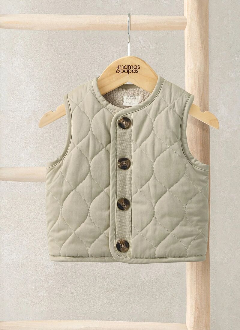 QUILTED GILET BEIGE