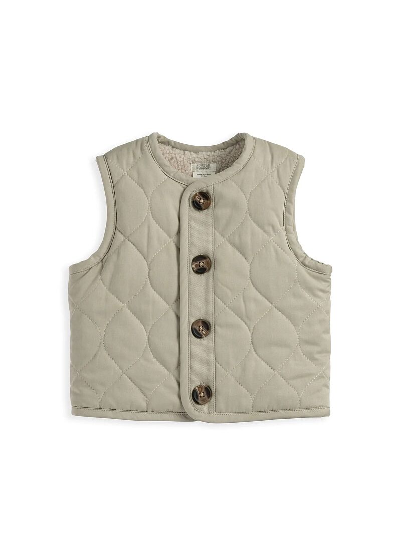QUILTED GILET BEIGE