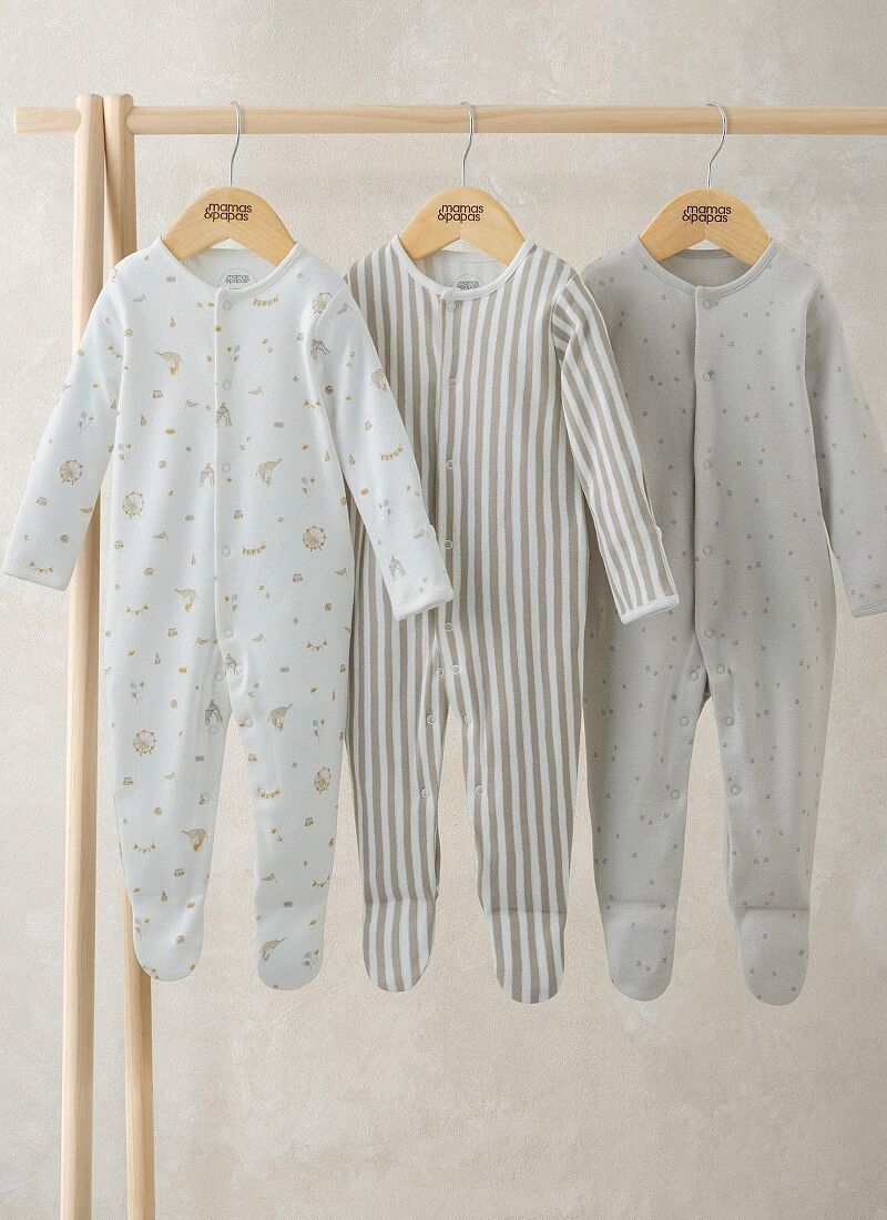 SLEEPSUITS 3PCS CIRCUS