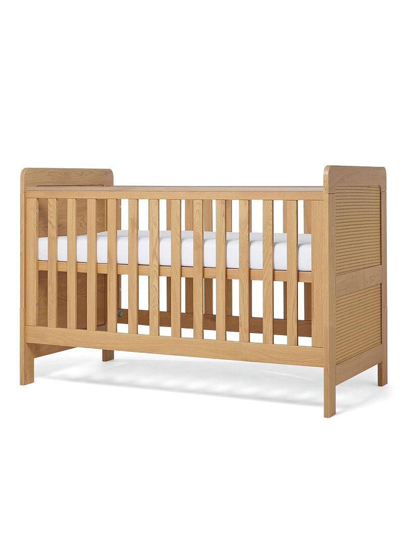 CRIB & DRESSER CHANGER UNIT ESNA OAK/RATTAN