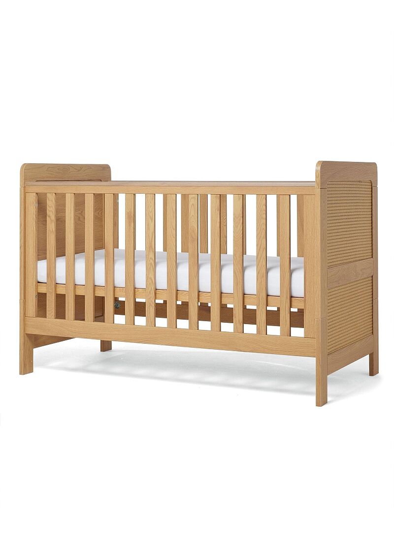 CRIB & DRESSER CHANGER UNIT ESNA OAK/RATTAN