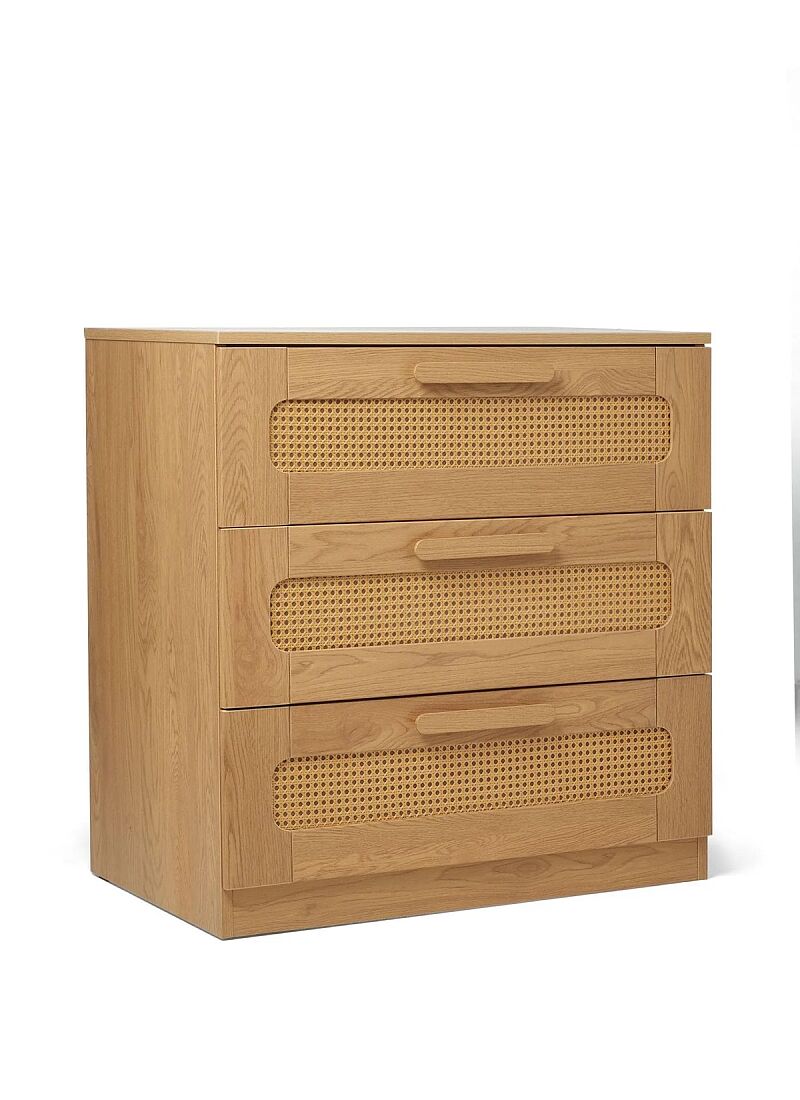 CRIB & DRESSER CHANGER UNIT ESNA OAK/RATTAN